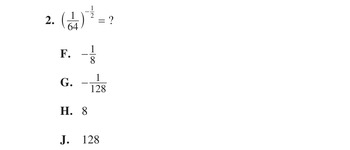 (1/64)^(−1/2) = ?